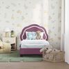 vidaXL Kinderbettgestell mit Kopfteil Lila 70 x 140 cm Samt