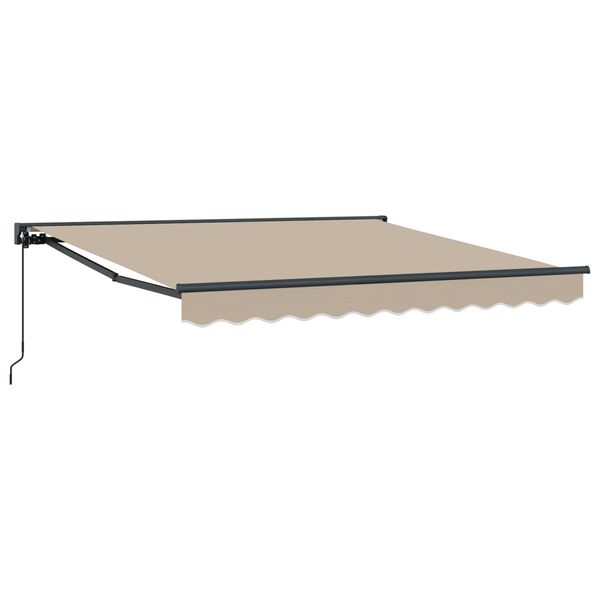 vidaXL Einziehbare Markise Beige 300 x 250 cm Aluminium und Stoff