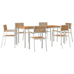 vidaXL Outdoortisch-Set 7 stk. 200 x 90 x 75 cm