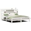 vidaXL Massivholzbett mit Regal ohne Matratze Wachsbraun 75x190 cm