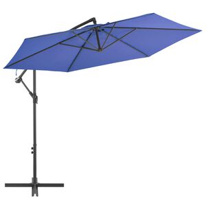 vidaXL Ampelschirm mit Aluminium-Mast 300 cm Blau