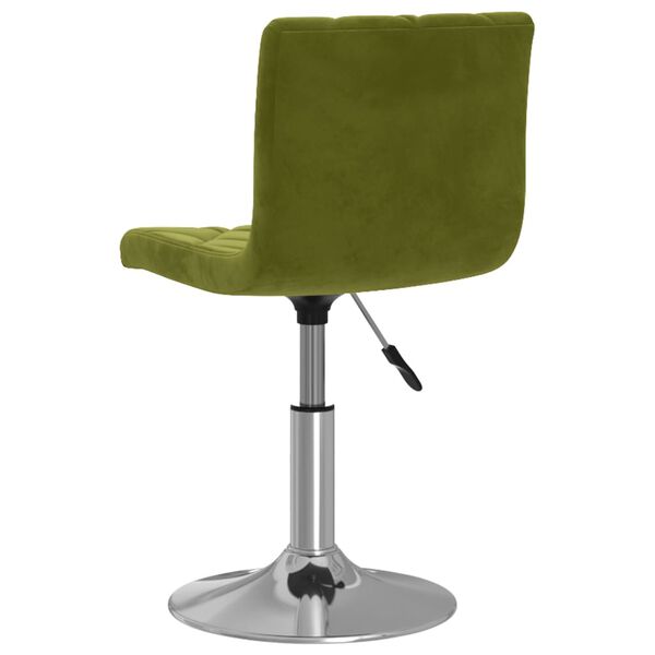 vidaXL Esszimmerstuhl Drehbar Hellgr&uuml;n Samt