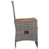 vidaXL Garten-Liegestühle 2 Stk. mit Auflagen Poly Rattan Grau