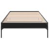 vidaXL Bettgestell Schwarz 90x190 cm Holzwerkstoff und Metall