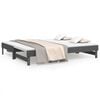 vidaXL Tagesbett Ausziehbar Grau 2x(90x200) cm Massivholz Kiefer