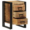 vidaXL Nachttisch Braun 40 x 40 x 59 cm Massivholz Mango