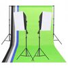 vidaXL Fotostudio-Set mit Beleuchtung, Hintergrund und Reflektor