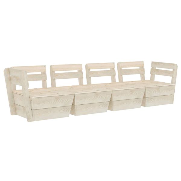 vidaXL Garten-Palettensofa 4-Sitzer Impr&auml;gniertes Fichtenholz