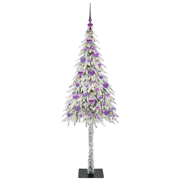 vidaXL Weihnachtsbaum mit 150 LEDs Wei&szlig; 150 cm PE und Stahl