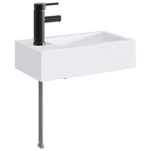 vidaXL Waschbecken f&uuml;rs Badezimmer Matt Schwarz 45,5 x 25,5 x 13 cm