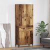 vidaXL Highboard Wandmontiert Altholz 69,5 x 34 x 180 cm Holzwerkstoff