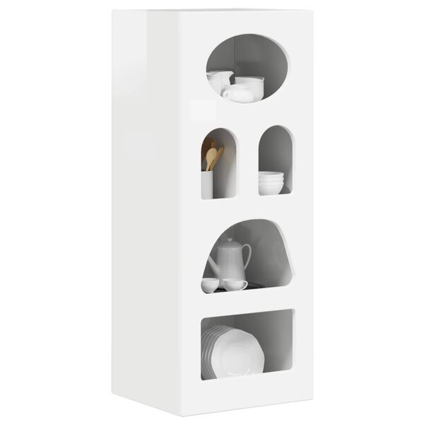 vidaXL Sideboard Hochglanz Wei&szlig; 40 x 35 x 100,5 cm Holzwerkstoff