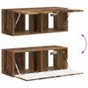 vidaXL TV-Schrankset Wandmontiert 4 pcs Altholz Holzwerkstoff