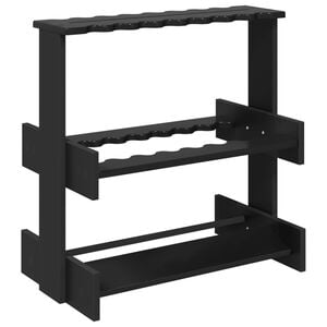 vidaXL Angelrutenhalter Holzwerkstoff 60 x 35 x 60 cm Schwarz