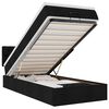 vidaXL Ottomane Bett mit Matratze & LEDs Schwarz 80x200 cm Stoff