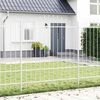 vidaXL Gartenzaun 7 pcs Wei&szlig; 170 x 215 cm Pulverbeschichteter Stahl