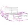 vidaXL Bettrahmen mit Kopfteil Beton Grau 180 x 200 cm Holzwerkstoff