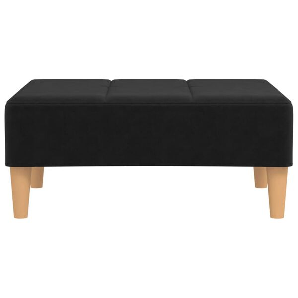 vidaXL Fu&szlig;hocker Schwarz 78x56x32 cm Stoff