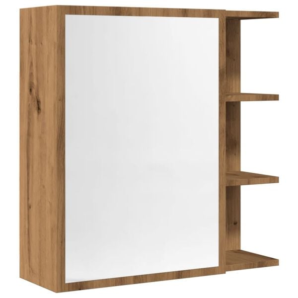 vidaXL Spiegelschrank Artisan-Eiche 62,5x20,5x64 cm Holzwerkstoff