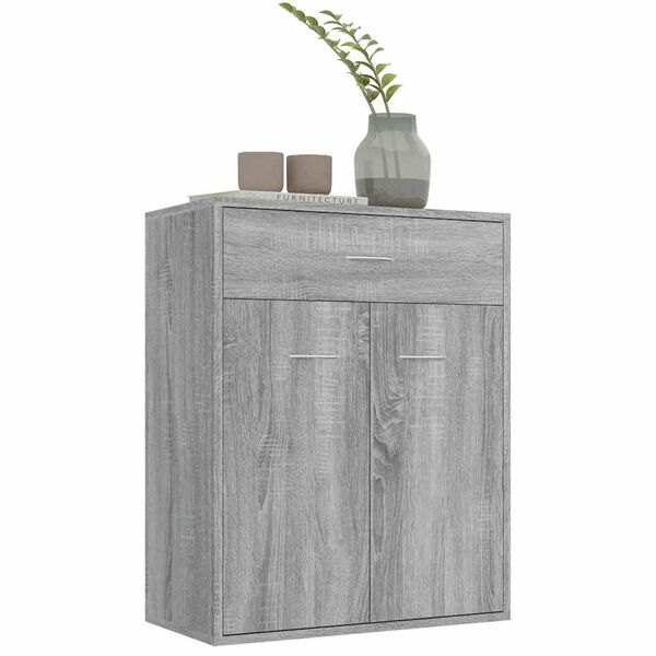 vidaXL Sideboard Grau Sonoma 60x30x75 cm Holzwerkstoff
