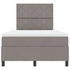 vidaXL Boxspringbett mit Matratze Taupe 120 x 190 cm Stoff
