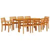 vidaXL Garten Essgruppe 9 pcs Braun Massivholz Akazie