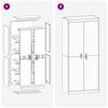vidaXL Aufbewahrungsschrank mit Speicher 2 pcs Wei&szlig; 80 x 40 x 180 cm