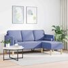 vidaXL Sofa Set mit Kissen Jeans blau 173 x 131 x 67 cm Polyester
