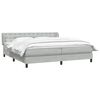 vidaXL Boxspringbett mit Matratzen Hellgrau 180x210 cm Samt