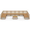 vidaXL 11-tlg. Garten-Lounge-Set Massivholz Kiefer