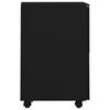vidaXL Aktenschrank mit Rollen Schwarz 39x45x67 cm Stahl