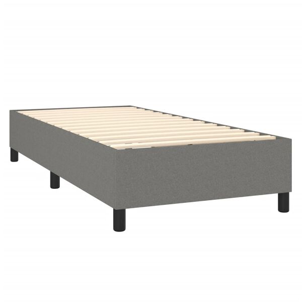 vidaXL Boxspringbettgestell Dunkelgrau 80x200 cm Stoff