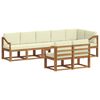 vidaXL Outdoor-Sofagarnitur 8 stk. Natur und Creme