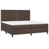 vidaXL Boxspringbett mit Matratze Braun 200x200 cm Kunstleder