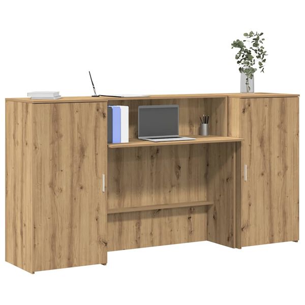 vidaXL Empfangstheke Artisan-Eiche 200x50x103,5 cm Holzwerkstoff
