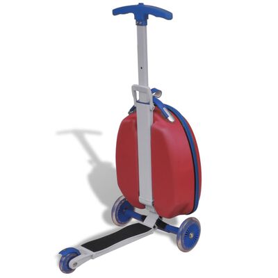 vidaXL Roller mit Trolley-Koffer für Kinder Rot