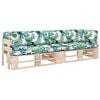 vidaXL 2-Sitzer-Palettensofa mit Kissen Impr&auml;gniertes Kiefernholz