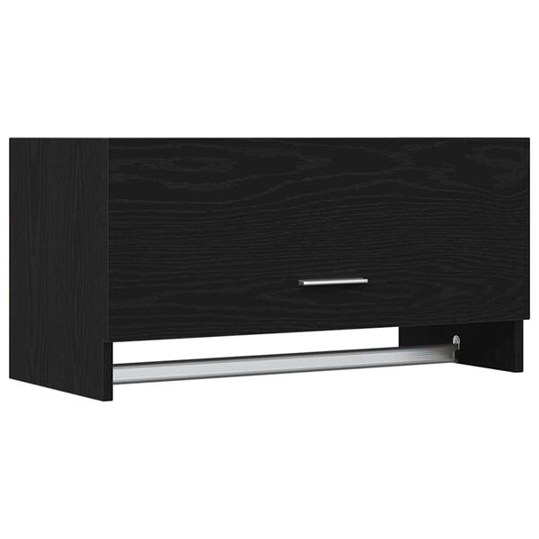 vidaXL Kleiderschrank Schwarz Eichen-Optik 70 x 32,5 x 35 cm