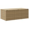 vidaXL Gartentruhe Beige 984L Poly Rattan