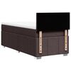 vidaXL Boxspringbett mit Matratze Dunkelbraun 90x190 cm Stoff