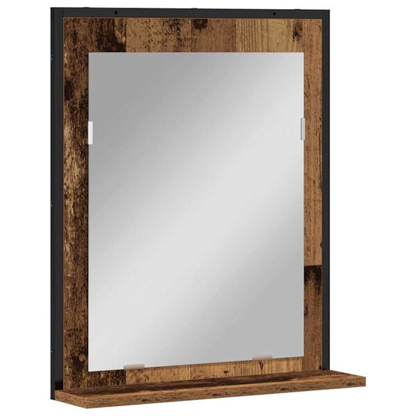 vidaXL Spiegel Altholz 50 x 12 x 60 cm Glas und engineered Holz