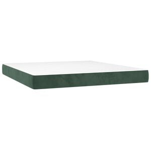 vidaXL Taschenfederkernmatratze Mittel Dunkelgr&uuml;n 180x200x20 cm Samt