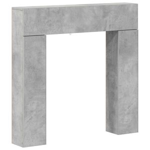 vidaXL Kaminumrandung Betongrau 102 x 18 x 100,5 cm Holzwerkstoff