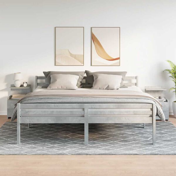 vidaXL Nachttische 2 Stk. mit 2 Schubladen Betongrau 40x36,5x62 cm