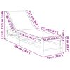 vidaXL Sonnenliege mit Auflage 55x199x30 cm Bambus