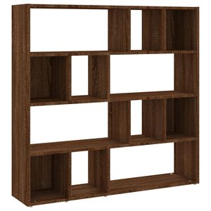 vidaXL B&uuml;cherregal/Raumteiler Braun Eichen-Optik 105x24x102 cm