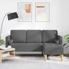 vidaXL Sofa Set mit Kissen Dunkelgrau Polyester