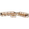 vidaXL Outdoor-Sofagarnitur 9 pcs Natur Massivholz Akazie