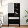vidaXL Schminktisch-Set 2 pcs Schwarz Eichen-Optik Holzwerkstoff