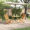 vidaXL Klapp Bistro Set 3 pcs Braun Massivholz Akazie